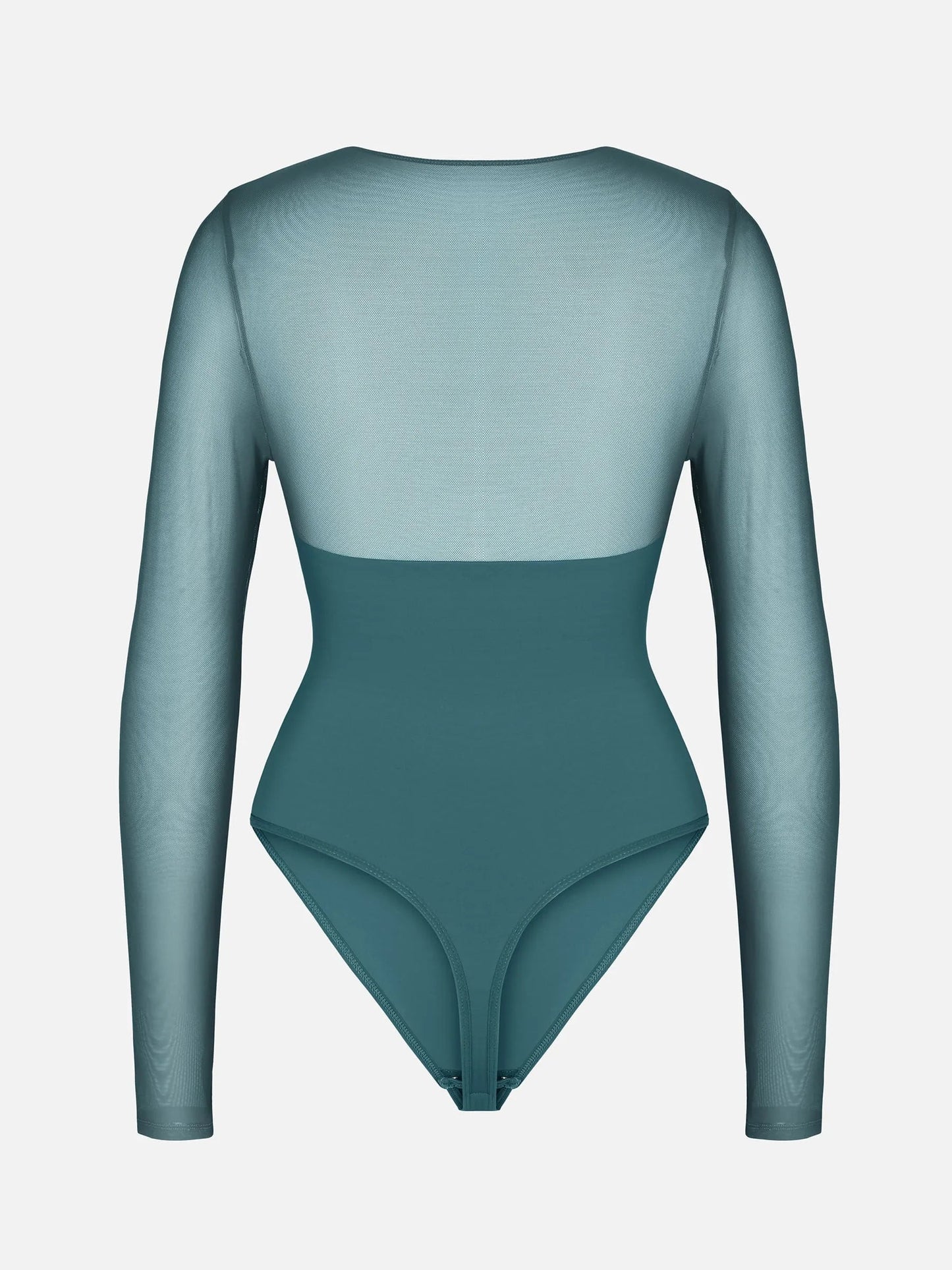 Feelingirl Mesh Panel V-Neck Bodysuit