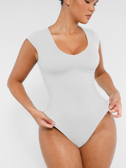 Feelingirl Bodysuit Tummy Control Shapewear Body Shaper Jumpsuit Top Going Out Shirt