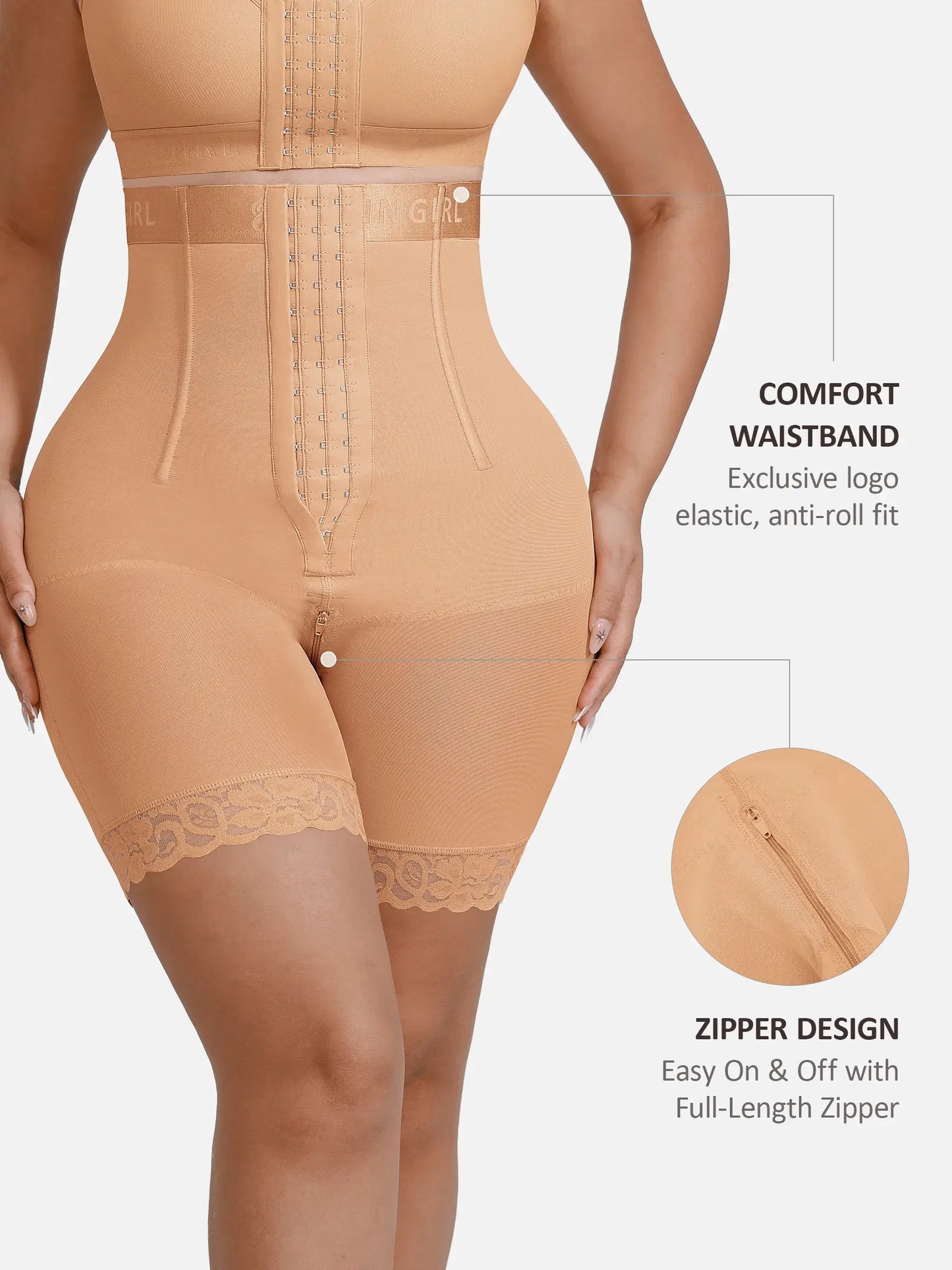 Feelingirl Steel-Boned High-Waist Shaper