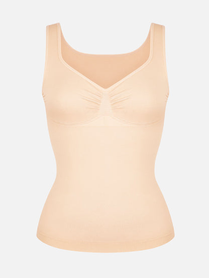 Feelingirl Bust Support Waist and Abdomen Control Shape  Wide Straps Tank Top