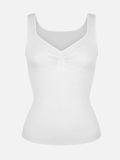 Feelingirl Bust Support Waist and Abdomen Control Shape  Wide Straps Tank Top