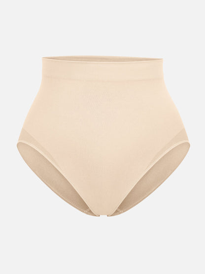 Feelingirl Seamless High-Waist Tummy Control Antibacterial Peach Hip Brief