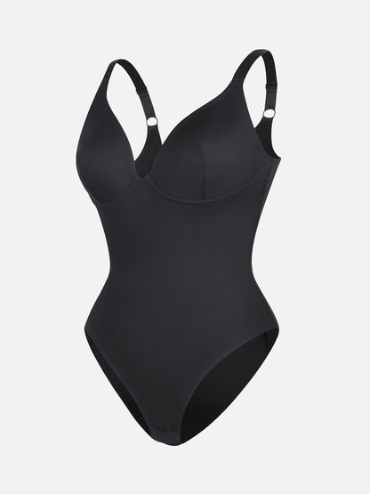 Feelingirl V Neck Tummy Control Shaping Bodysuit