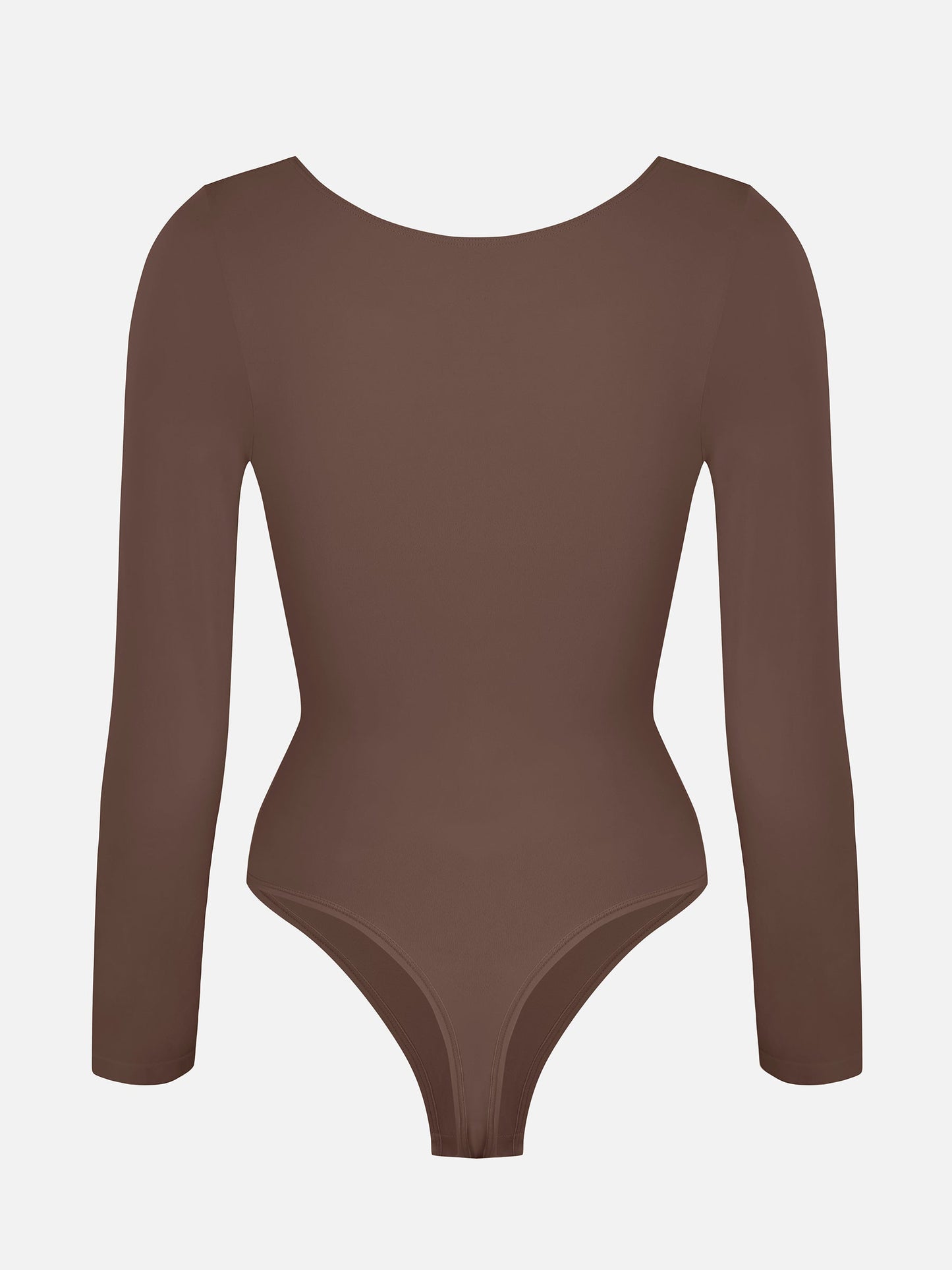 Feelingirl Seamless Long Sleeve Tummy Control Thong Bodysuit
