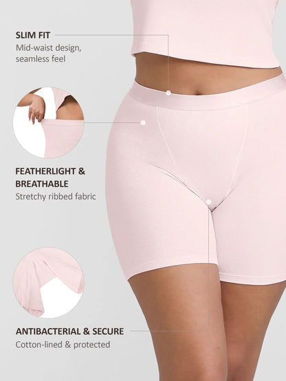 Feelingirl Comfortable Stretchy Mid-Waist Boxer Shorts