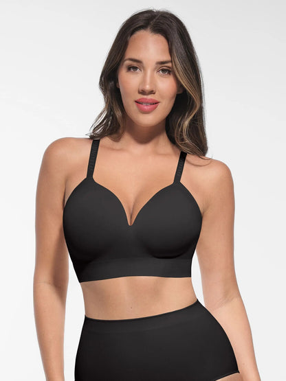 Feelingirl Wireless Adjustable Push-Up Full Coverage Bra