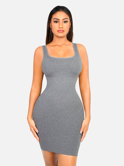 Feelingirl Seamless Square Neck Shaping Dress