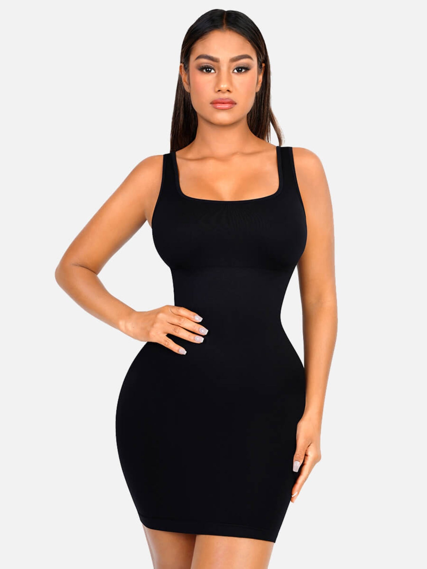 Feelingirl Seamless Square Neck Shaping Dress
