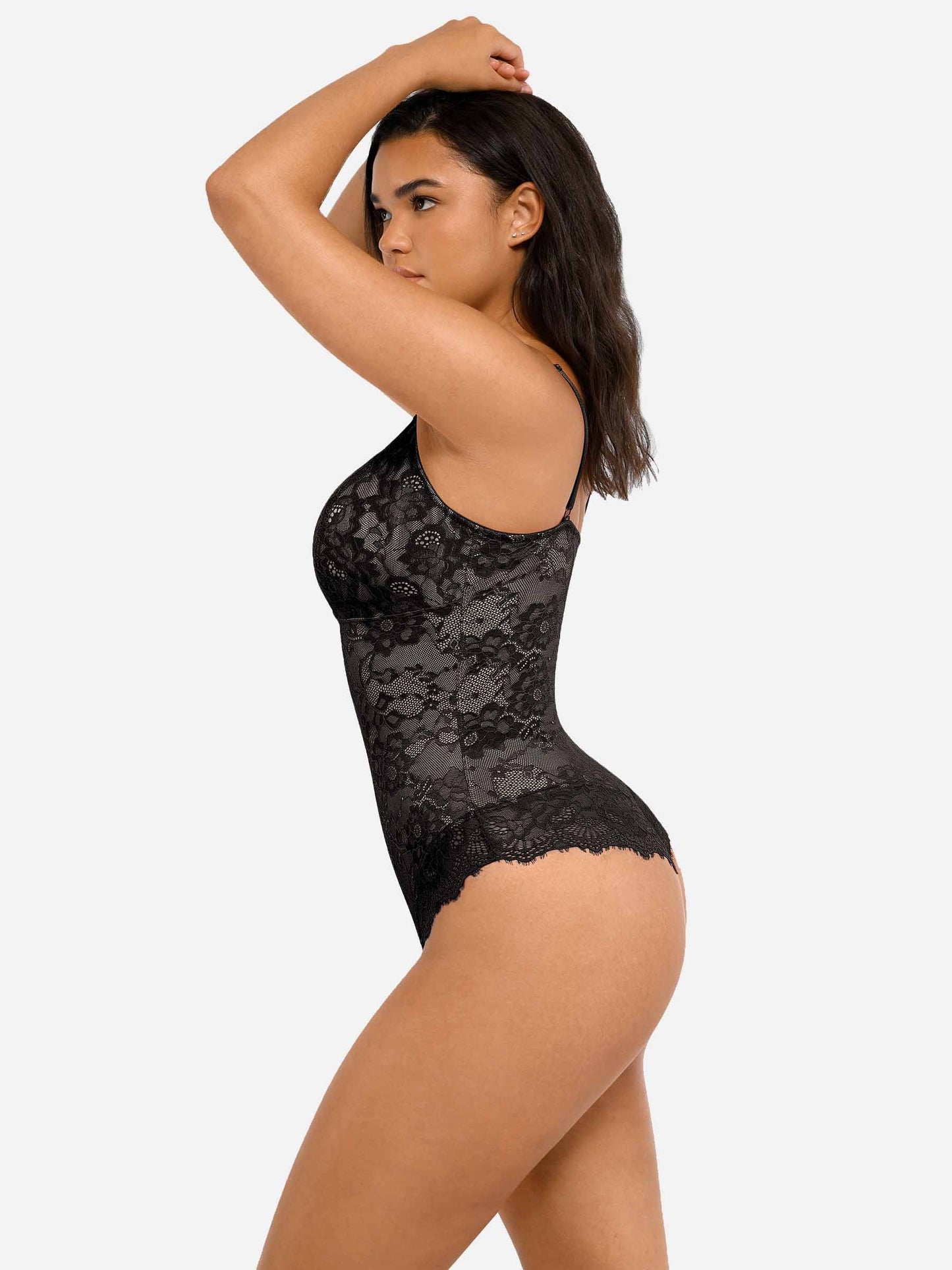 Feelingirl 2-Pack Lace V Neck Full Bodysuit Bundle