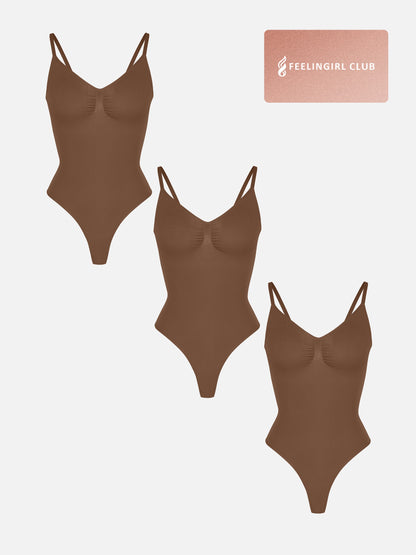 Feelingirl 3-Pack Tummy Control Seamless Bodysuit Bundle