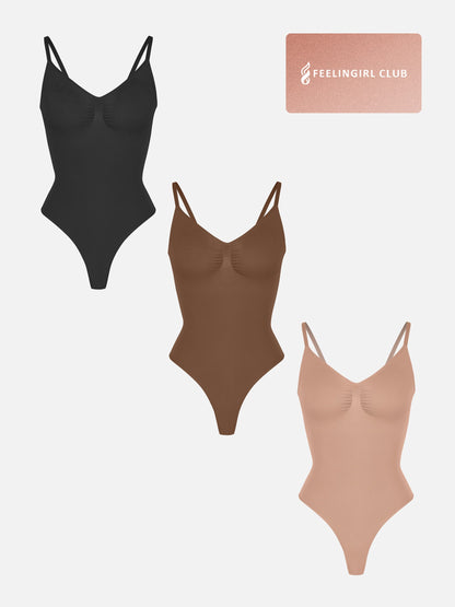 Feelingirl 3-Pack Tummy Control Seamless Bodysuit Bundle