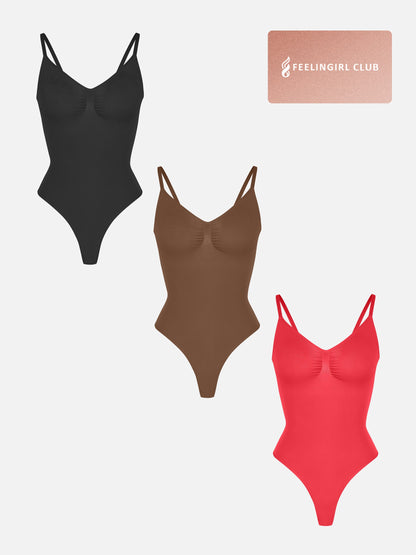 Feelingirl 3-Pack Tummy Control Seamless Bodysuit Bundle
