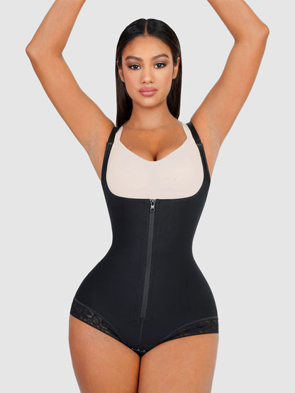 Feelingirl Adjustable U-Plunge Front Zipper Shapewear