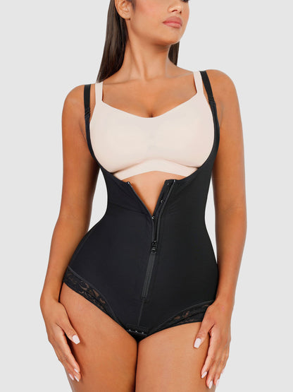 Feelingirl Adjustable U-Plunge Front Zipper Shapewear
