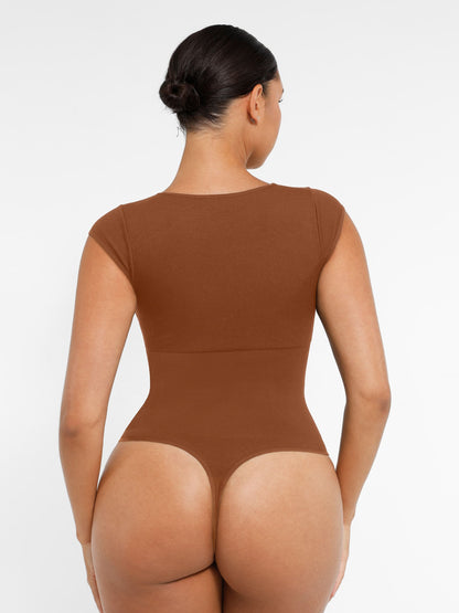 Feelingirl Bodysuit Tummy Control Shapewear Body Shaper Jumpsuit Top Going Out Shirt