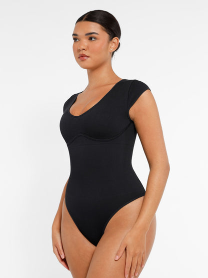 Feelingirl Bodysuit Tummy Control Shapewear Body Shaper Jumpsuit Top Going Out Shirt