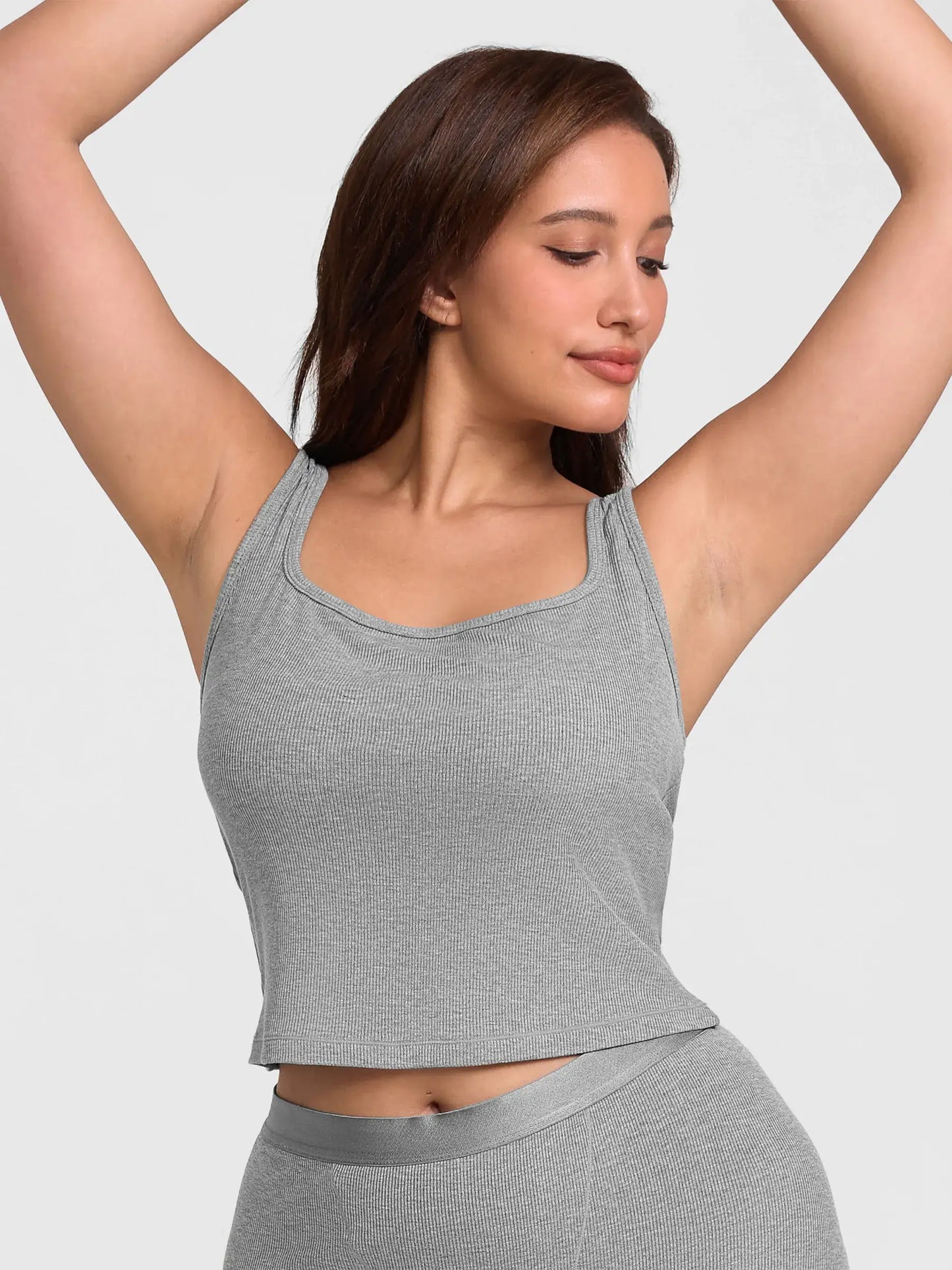 Feelingirl Breathable Ribbed Sleeveless Tank Top