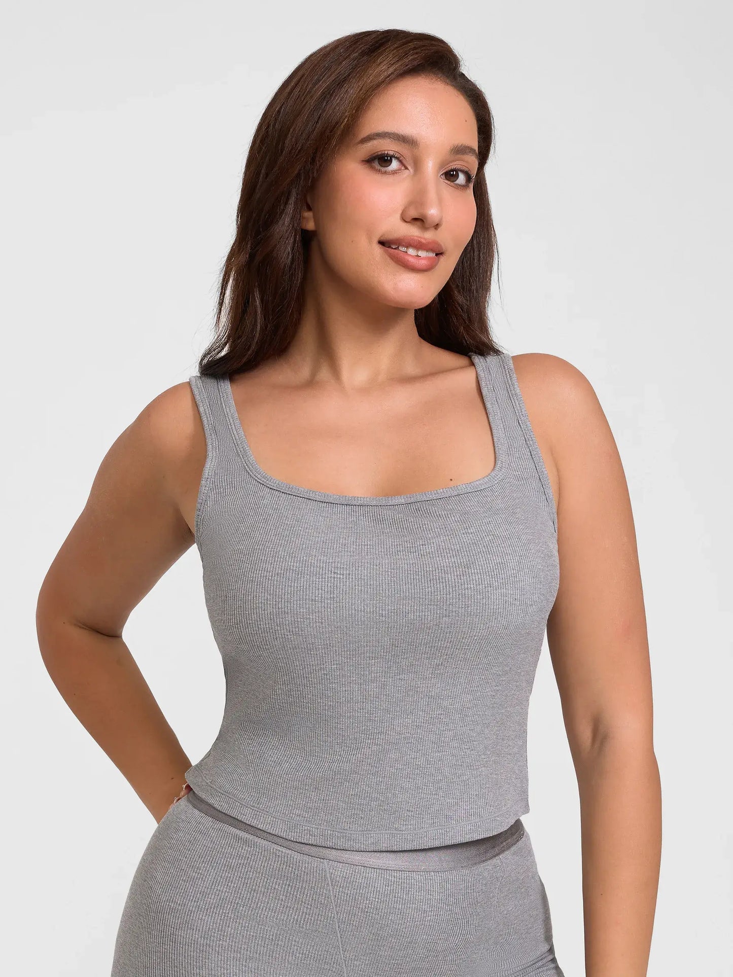 Feelingirl Breathable Ribbed Sleeveless Tank Top