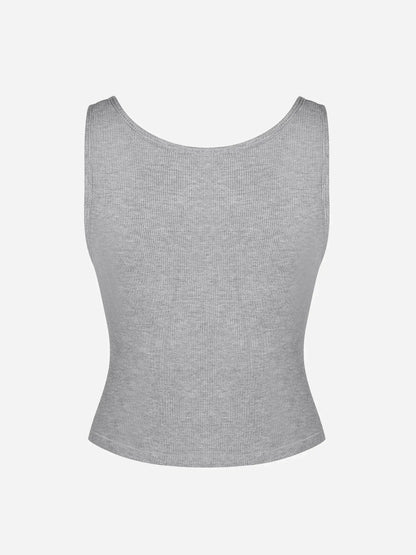 Feelingirl Breathable Ribbed Sleeveless Tank Top