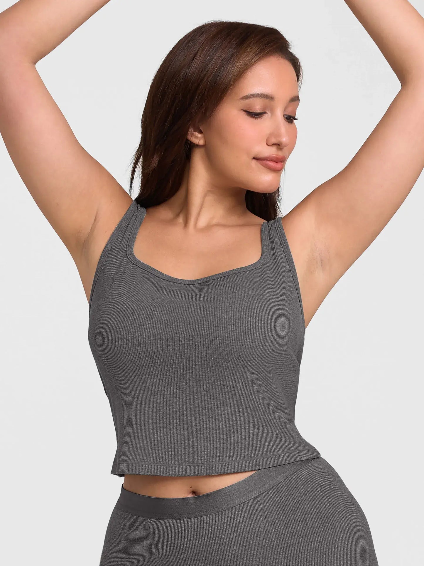 Feelingirl Breathable Ribbed Sleeveless Tank Top