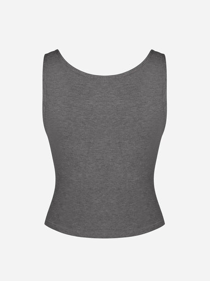 Feelingirl Breathable Ribbed Sleeveless Tank Top