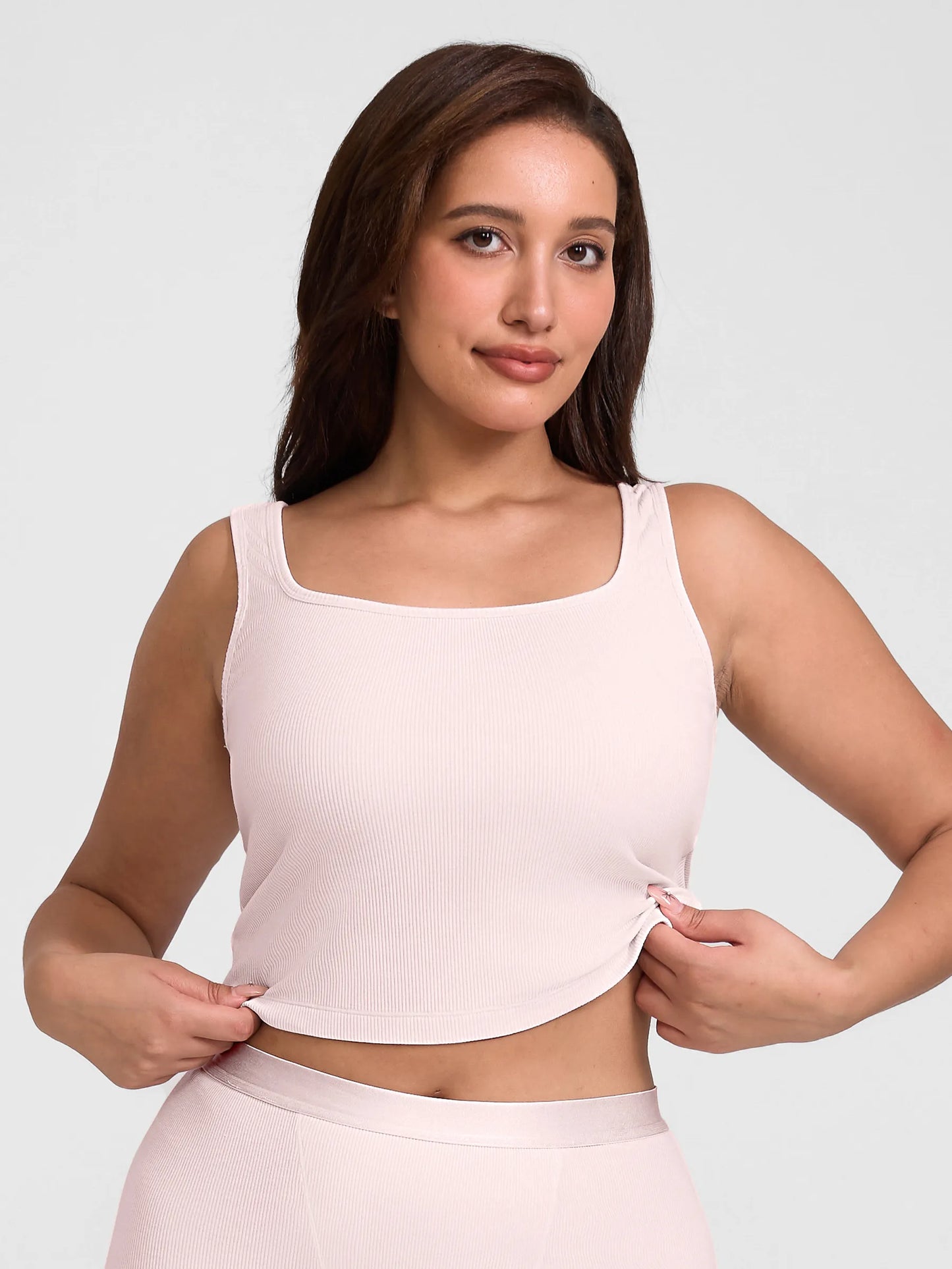 Feelingirl Breathable Ribbed Sleeveless Tank Top