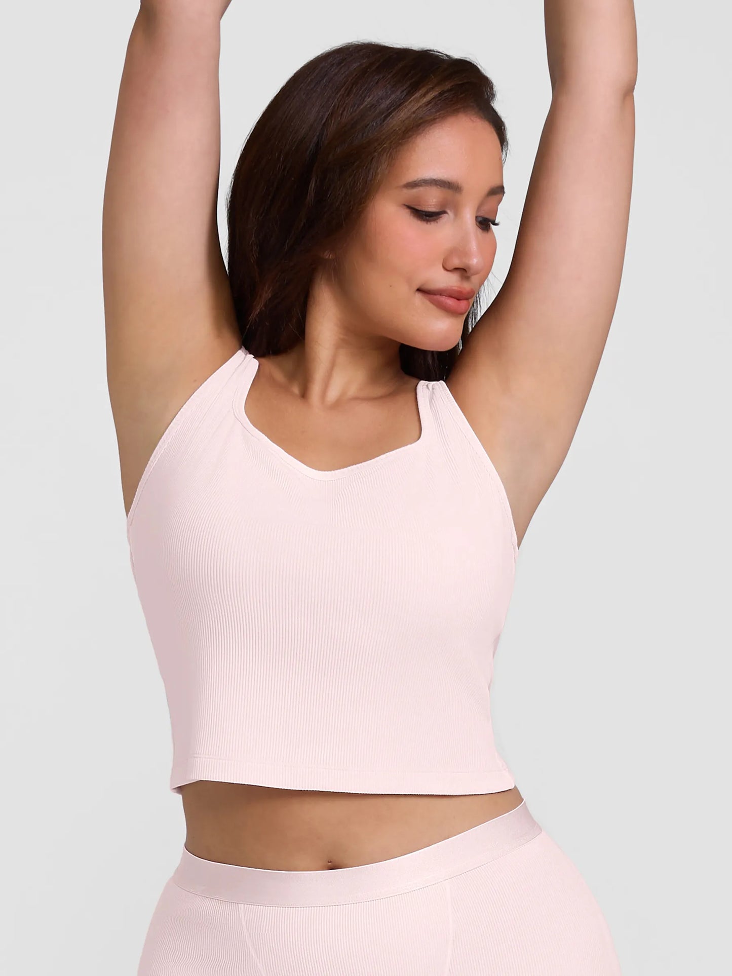 Feelingirl Breathable Ribbed Sleeveless Tank Top