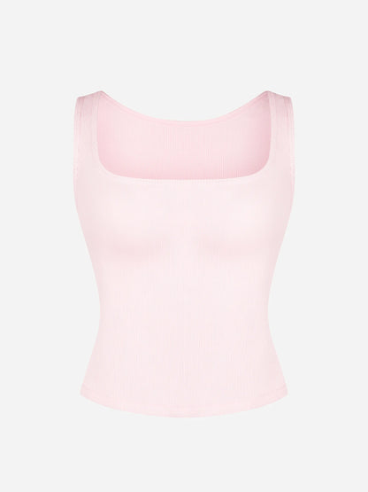 Feelingirl Breathable Ribbed Sleeveless Tank Top
