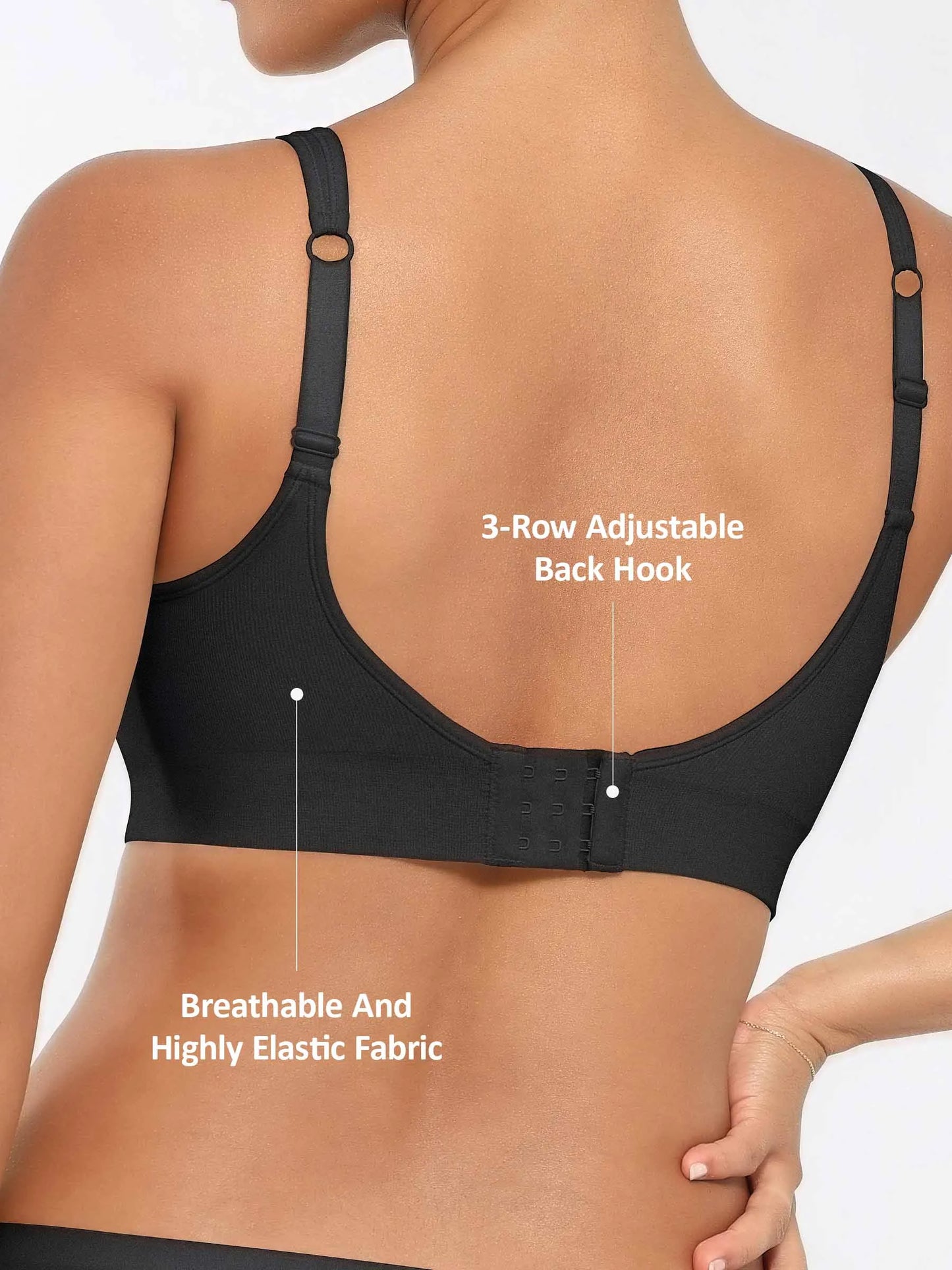 Feelingirl Built-in Soft Cups Full Coverage Wireless Bra