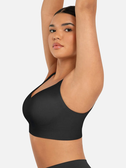 Feelingirl Built-in Soft Cups Full Coverage Wireless Bra