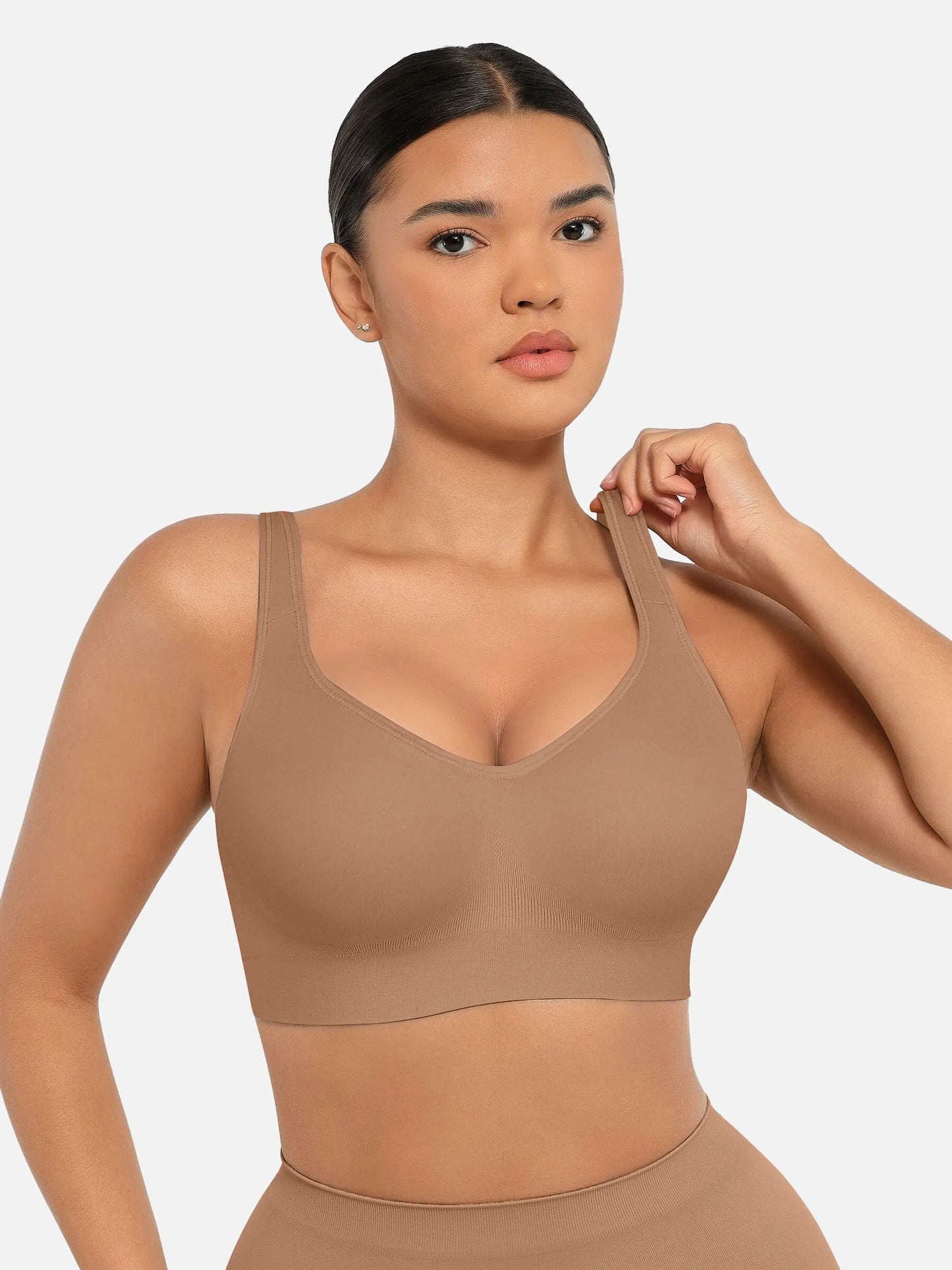 Feelingirl Built-in Soft Cups Full Coverage Wireless Bra