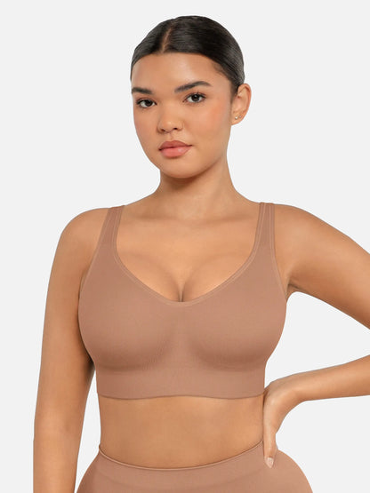 Feelingirl Built-in Soft Cups Full Coverage Wireless Bra