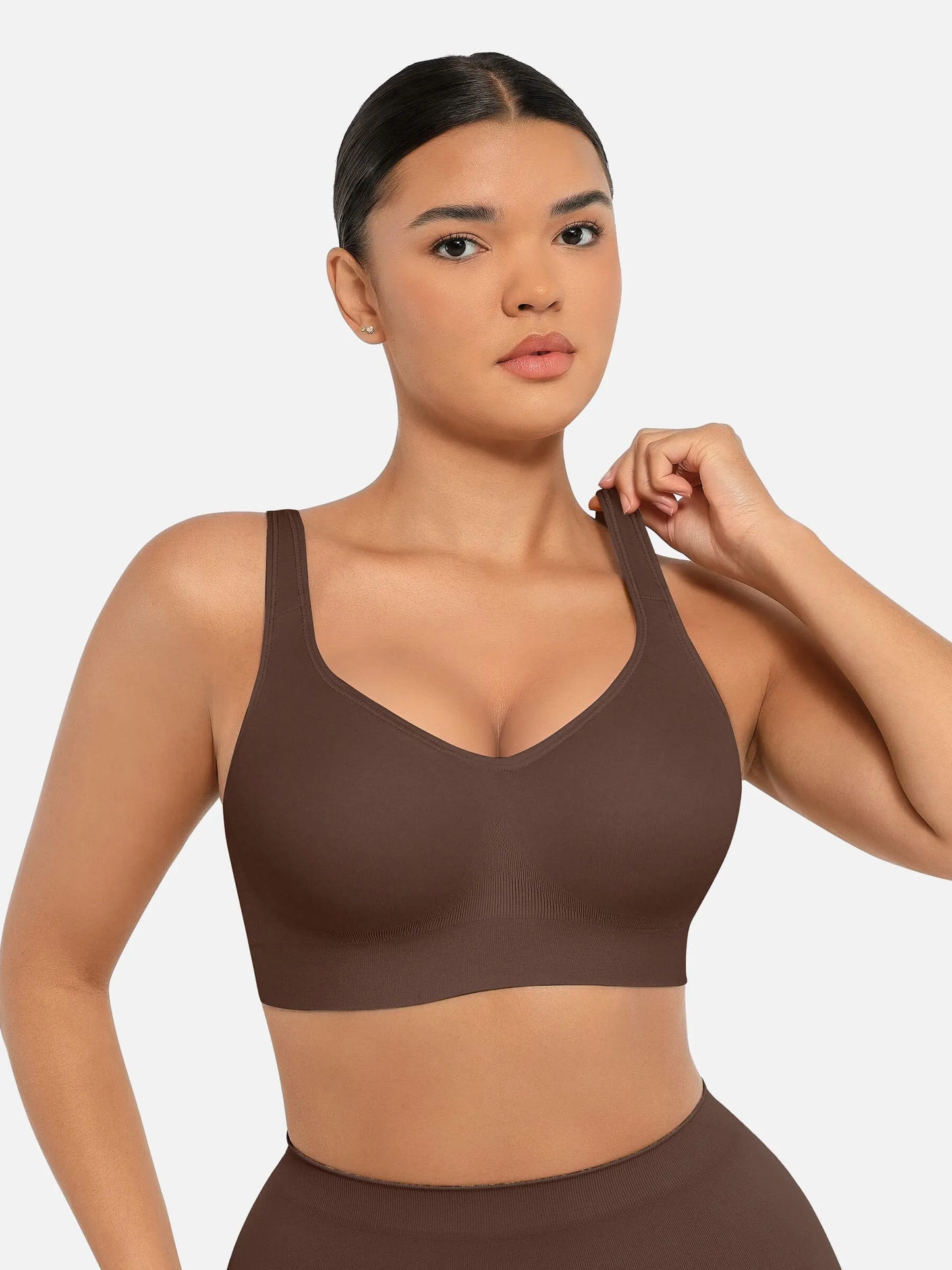 Feelingirl Built-in Soft Cups Full Coverage Wireless Bra