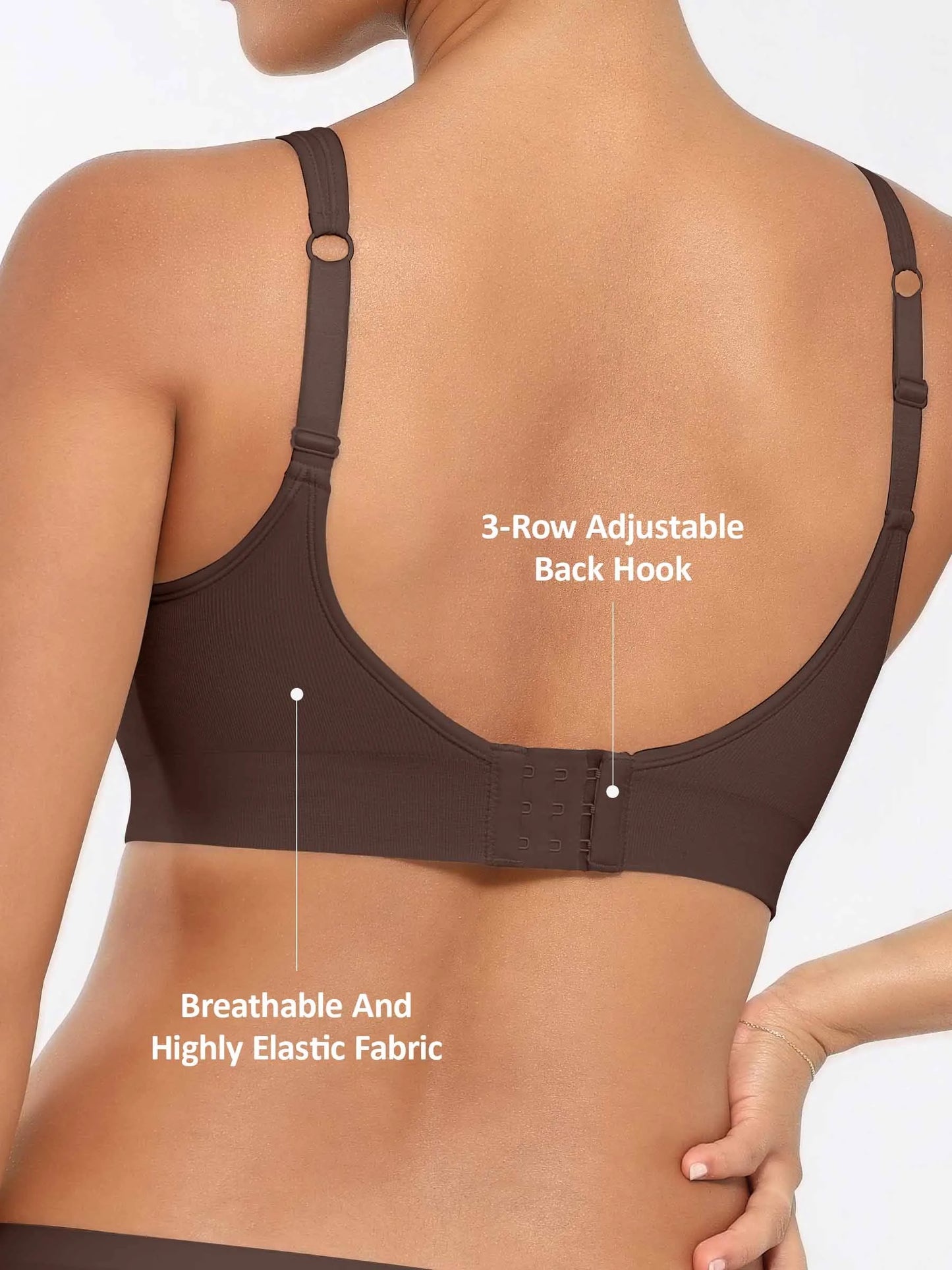 Feelingirl Built-in Soft Cups Full Coverage Wireless Bra
