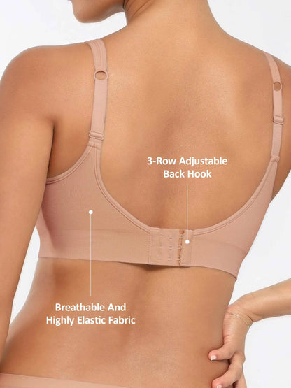 Feelingirl Built-in Soft Cups Full Coverage Wireless Bra