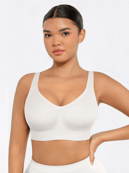 Feelingirl Built-in Soft Cups Full Coverage Wireless Bra
