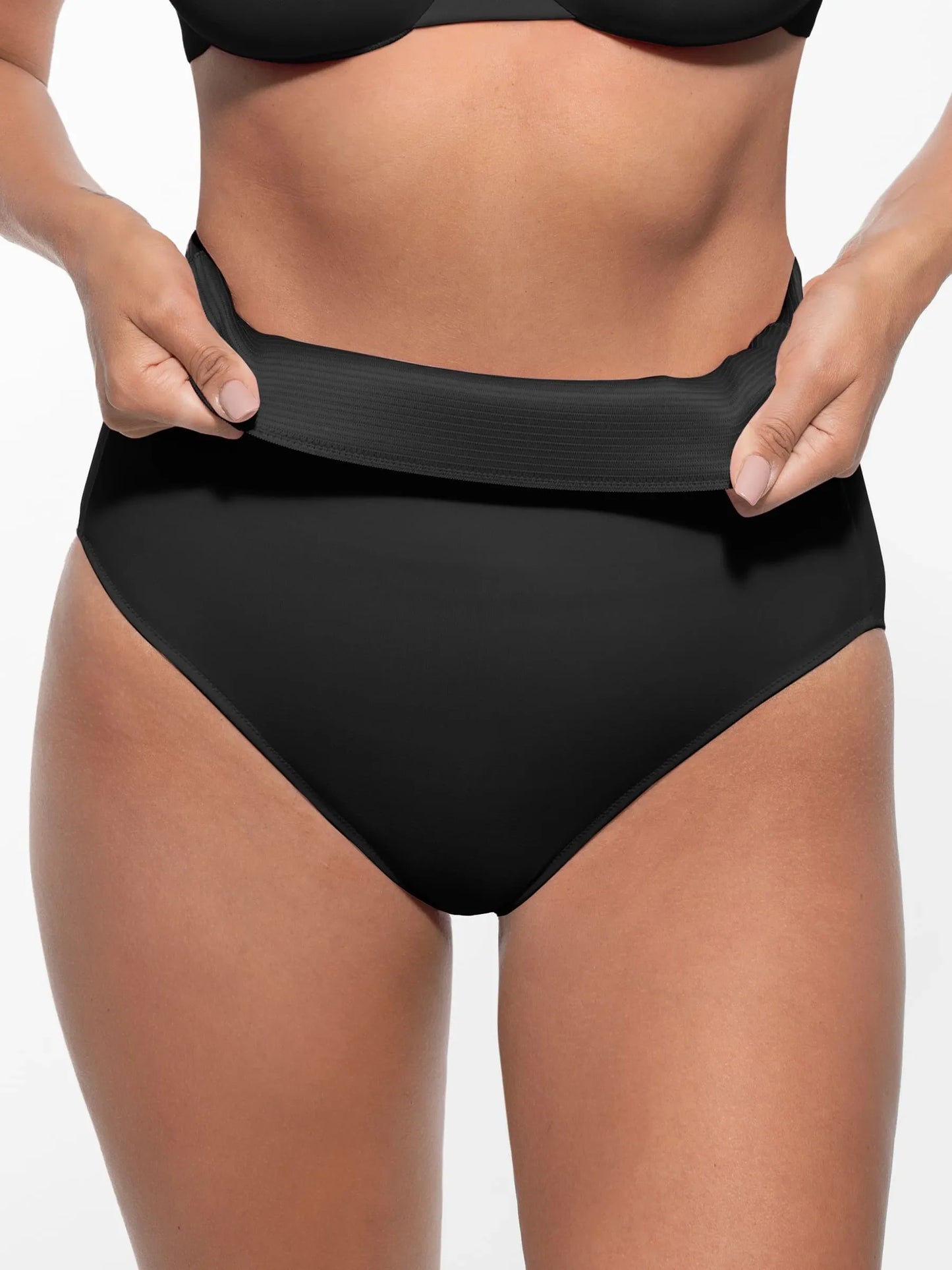Feelingirl Built-in Elastic Mid-Waist Shaping Panties