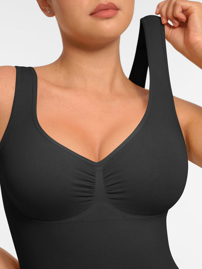 Feelingirl Bust Support Waist and Abdomen Control Shape  Wide Straps Tank Top