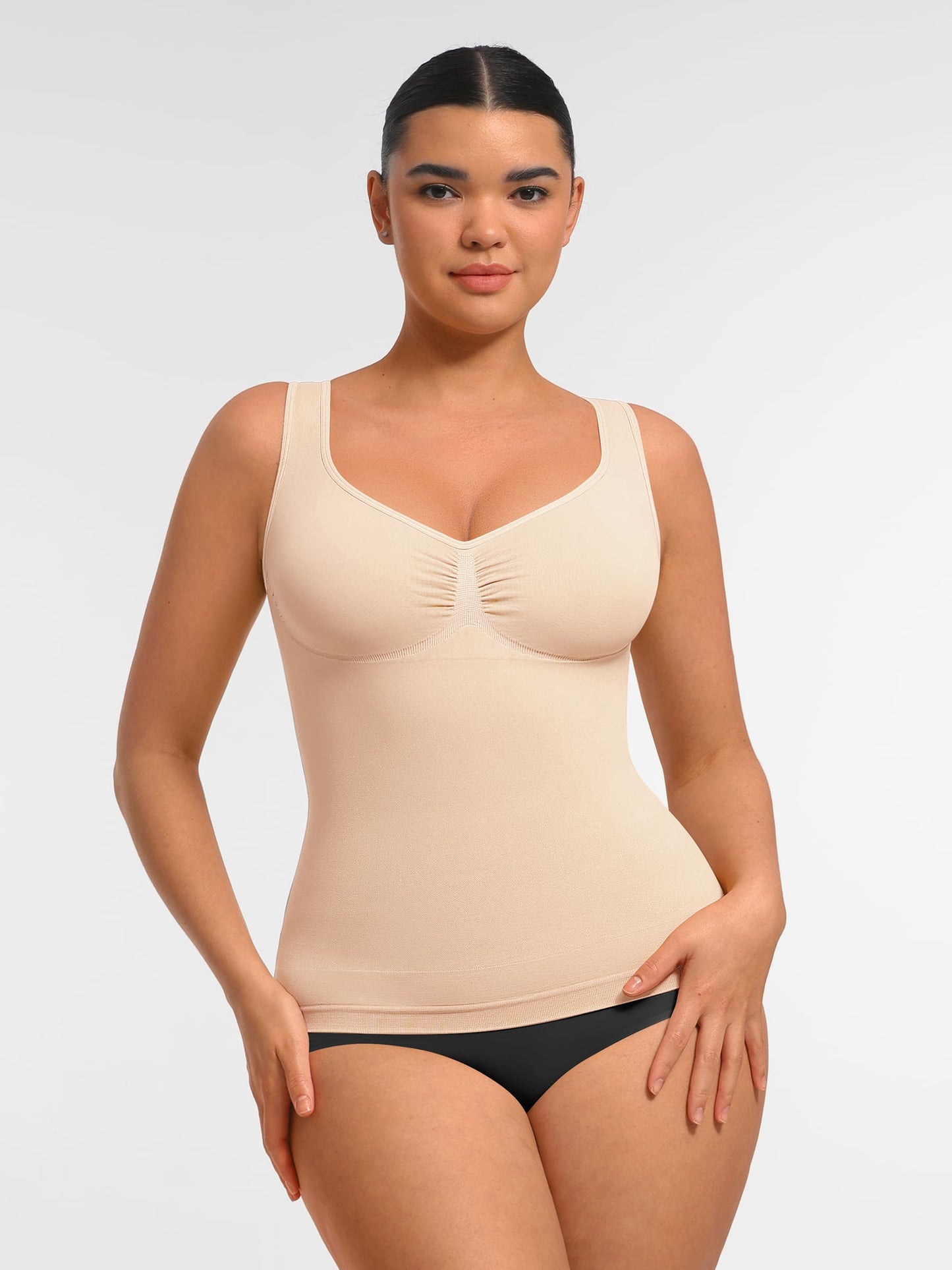 Feelingirl Bust Support Waist and Abdomen Control Shape  Wide Straps Tank Top