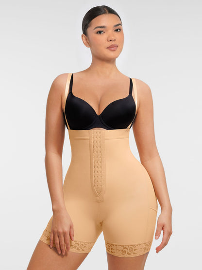 Feelingirl Butt Lifting Body Shaper with Zip Crotch Smooth Tummy Control