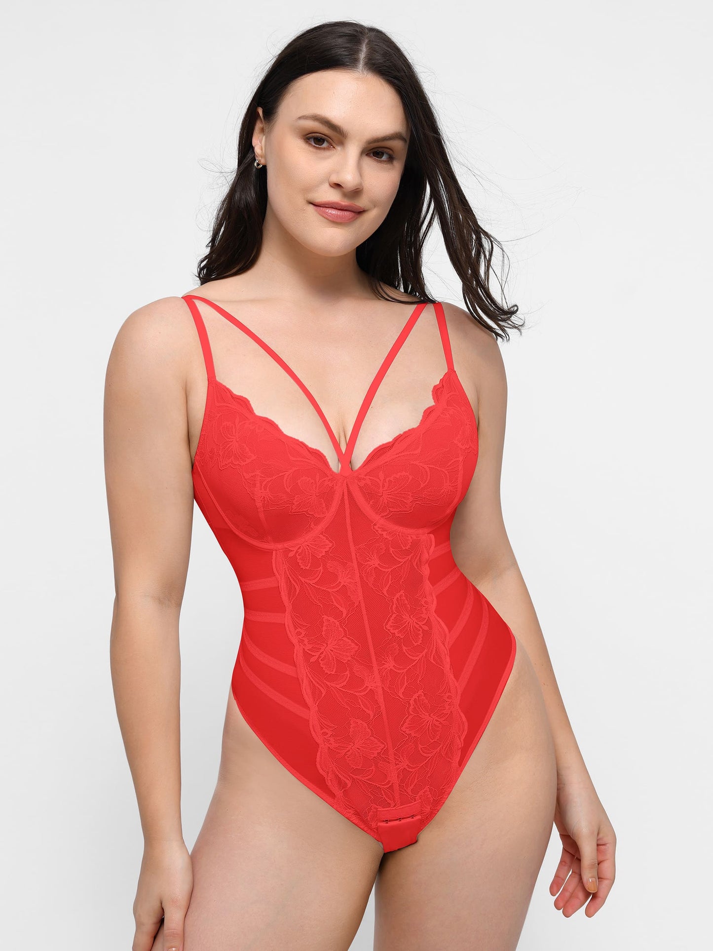 Feelingirl Lace Smooth Thong Shaping Bodysuit