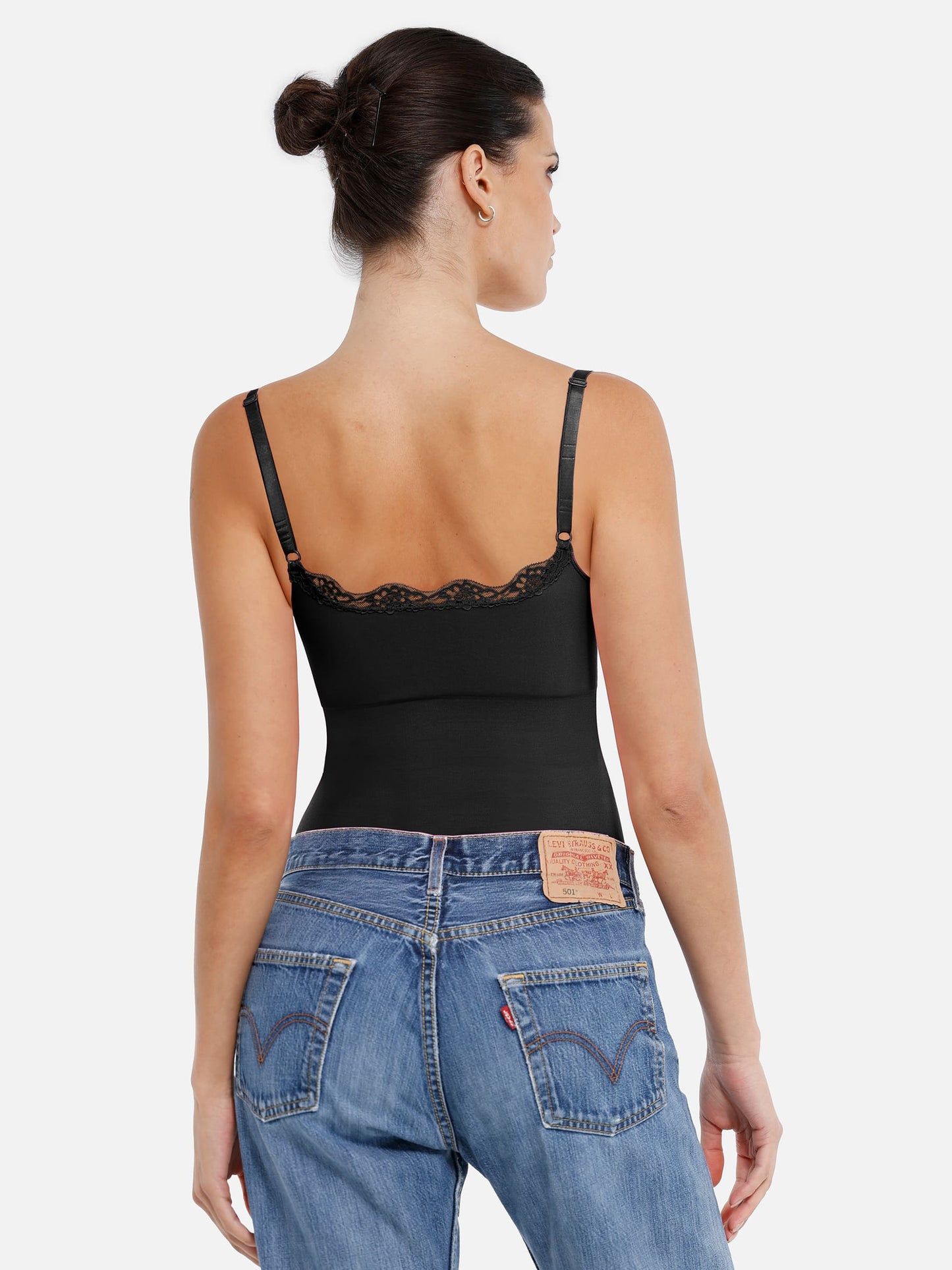 Feelingirl Lace Tight-Fit Seamless Thong Shapewear Bodysuit