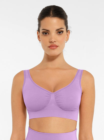 Feelingirl No Underwire Wide Straps Everyday Bra
