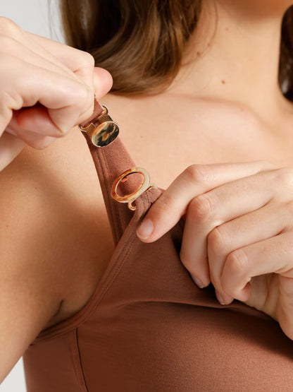 Feelingirl Nursing-Friendly Seamless Eco-Friendly Shaper Dress with Removable Pads