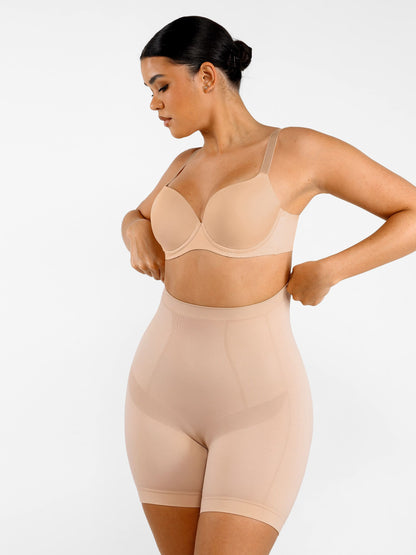 Feelingirl Seamless Comfort Mid Waist Tummy Control Panties Shaping Shorts