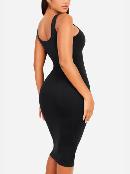 Feelingirl Seamless Eco-Friendly Large U-Back Shaper Dress with Built-In Bra