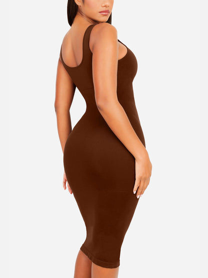 Feelingirl Seamless Eco-Friendly Large U-Back Shaper Dress with Built-In Bra