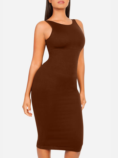Feelingirl Seamless Eco-Friendly Large U-Back Shaper Dress with Built-In Bra