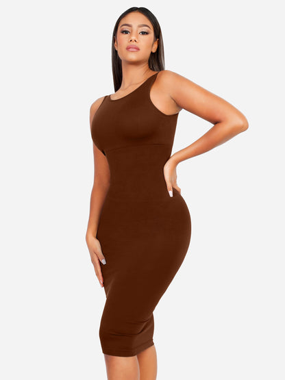 Feelingirl Seamless Eco-Friendly Large U-Back Shaper Dress with Built-In Bra