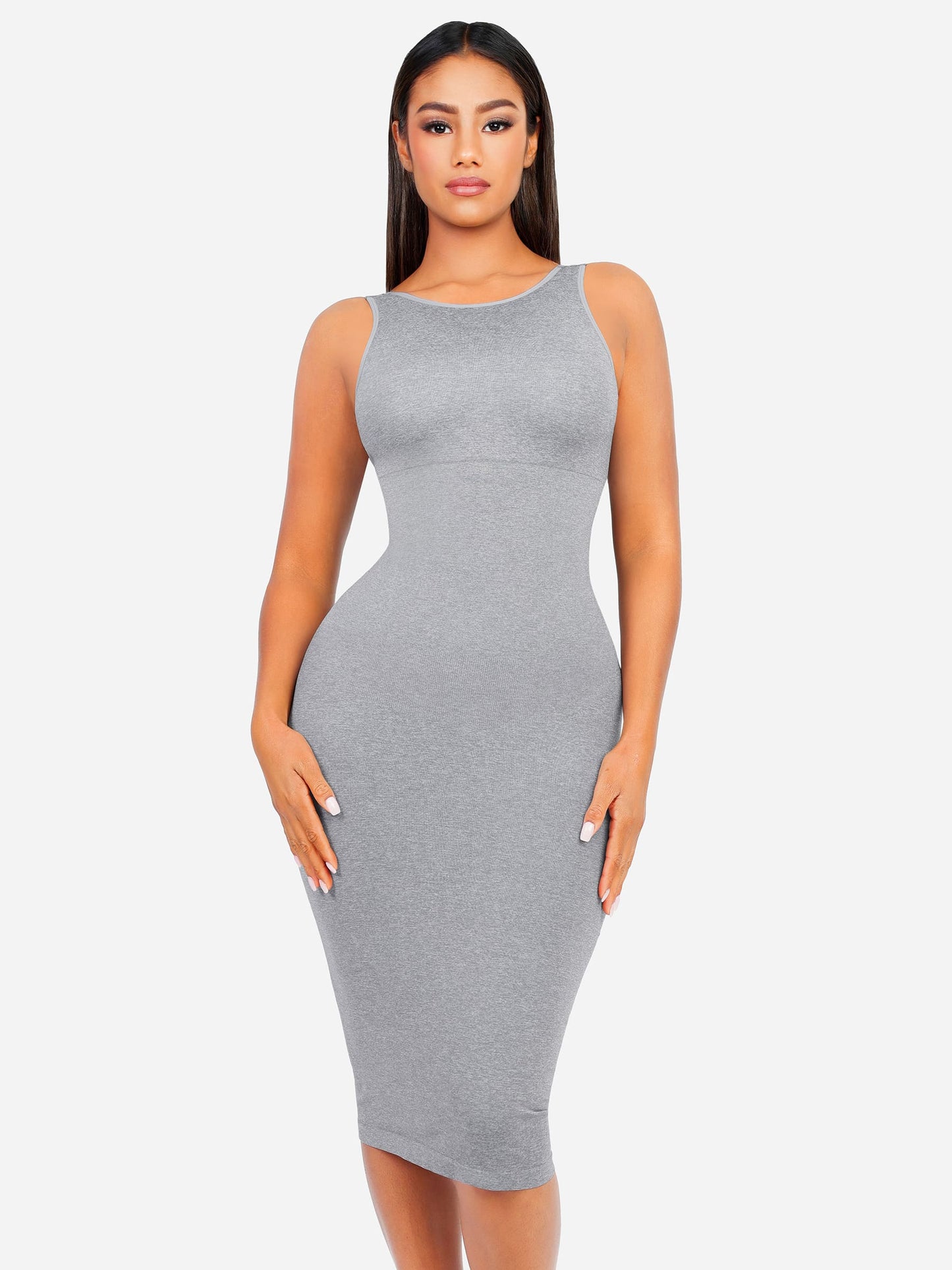 Feelingirl Seamless Eco-Friendly Large U-Back Shaper Dress with Built-In Bra